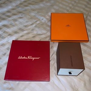 Scarf boxes and watch box